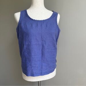 Periwinkle Blue Tank Too Scallop Hem Sleeveless